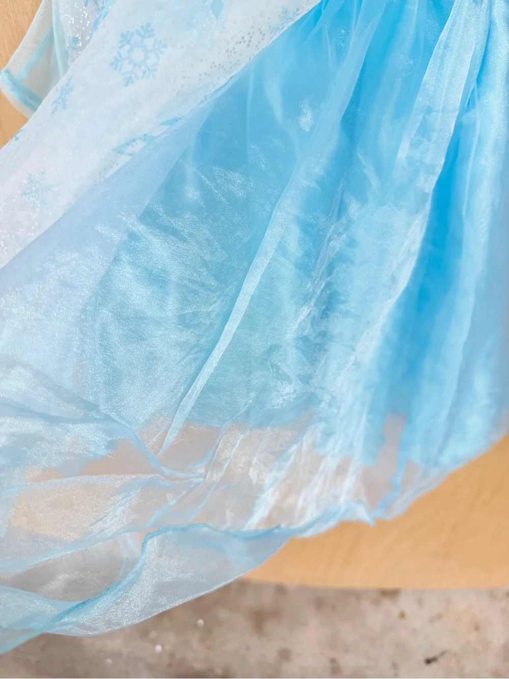 Disney Store Elsa Frozen Princess Sequin Tulle Sparkly Party Dress Blue 4